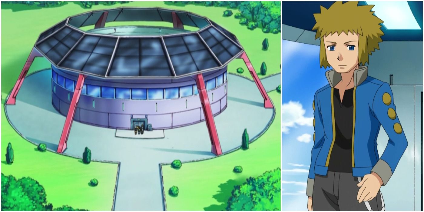image of Sunyshore city gym next to Volkner the gym leader