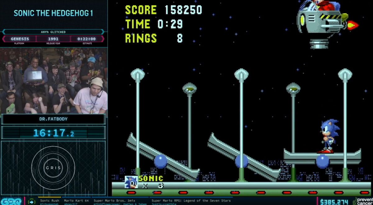Screenshot from GDQ