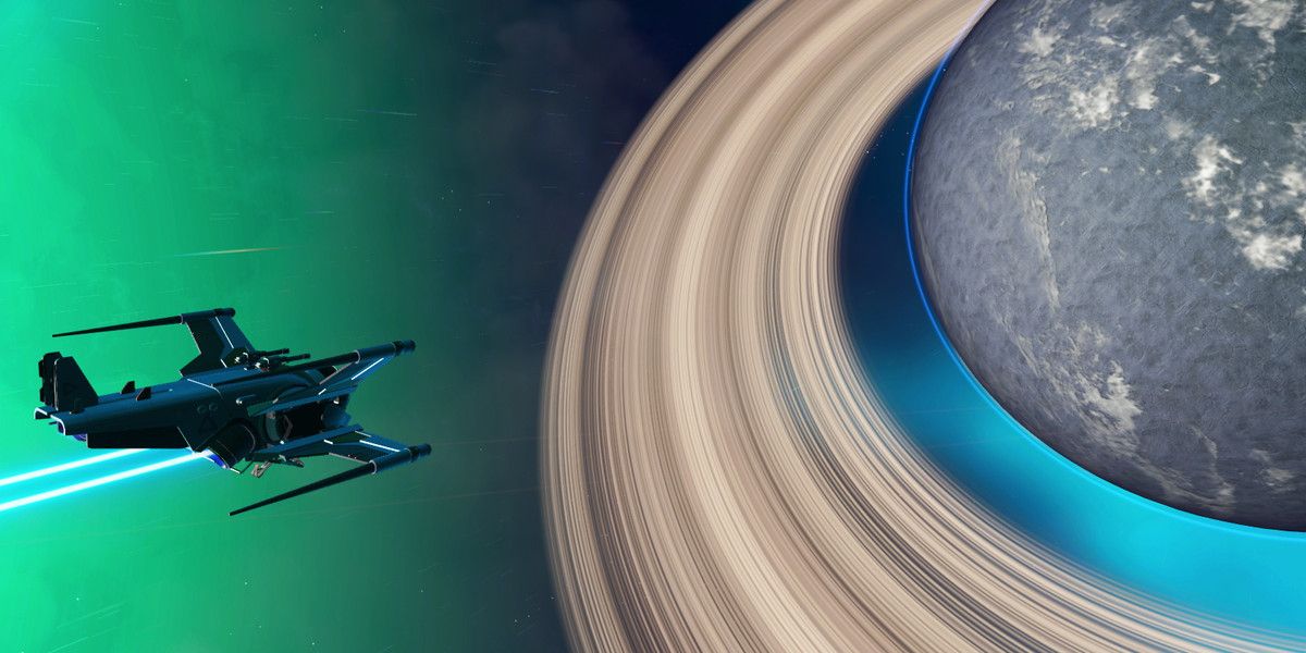 No Man's Sky: Spaceship entering planet atmosphere close-up