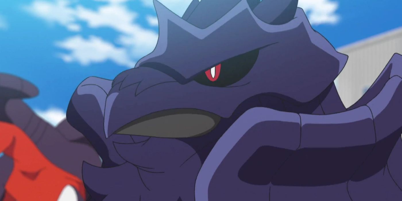 A Corviknight up-close in the Pokemon anime.