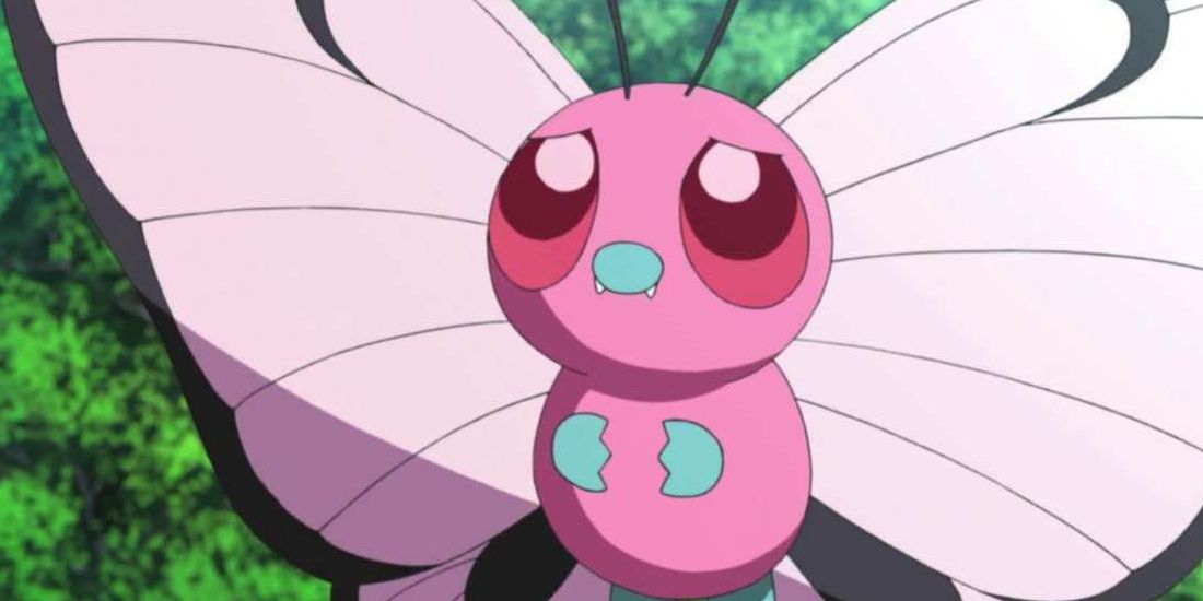 Pokemon A Pink BUtterfree from the anime