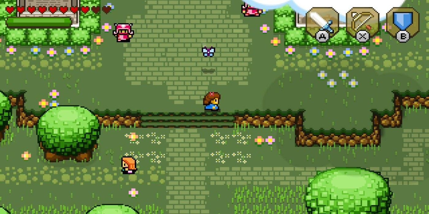 characters running through town