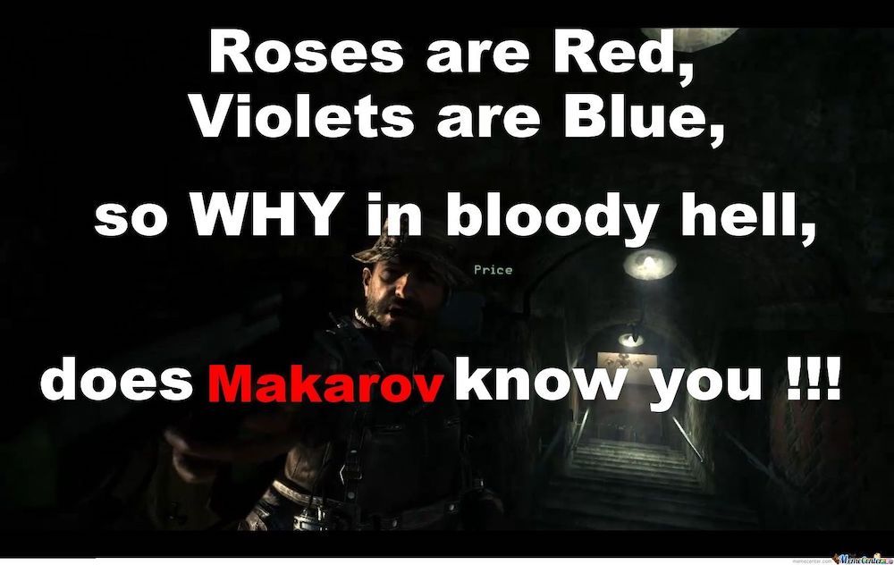 Captain Price Poem MW 3 Meme