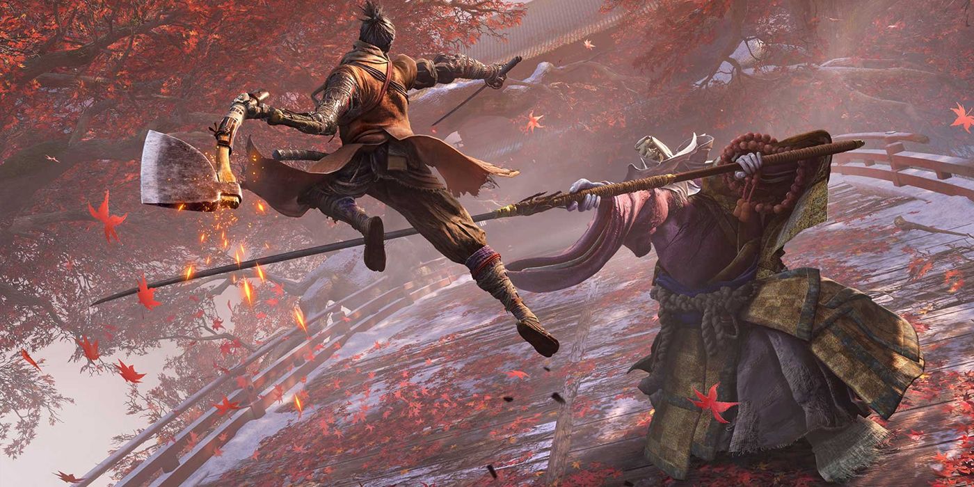 Sekiro Shadows Die Twice: One Of The Most Popular Images Of Wolf Fighting The True Corrupted Monk