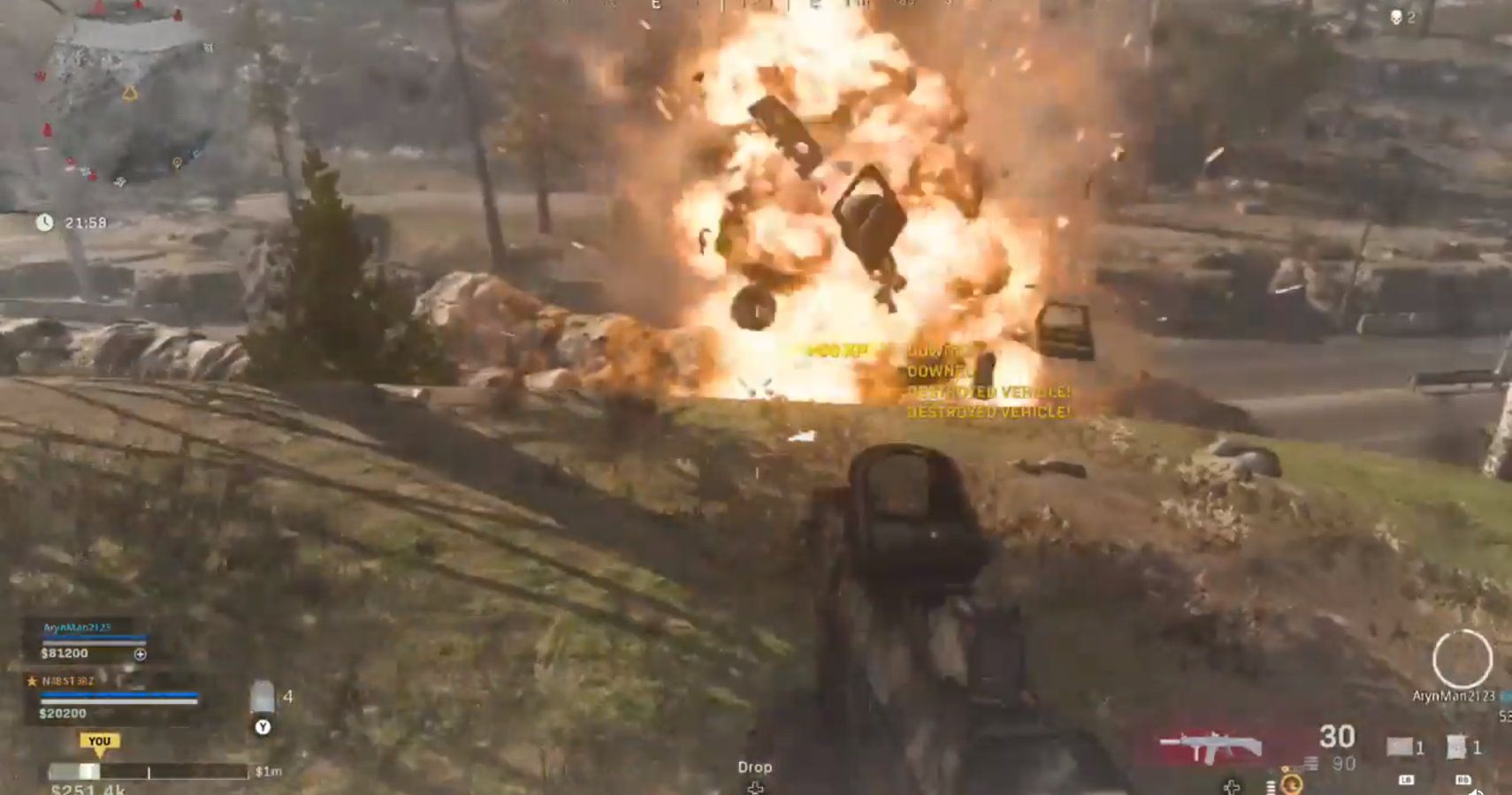 Warzone Player Turns Vehicle Into Rocket Launcher, Bombs Enemy Squad