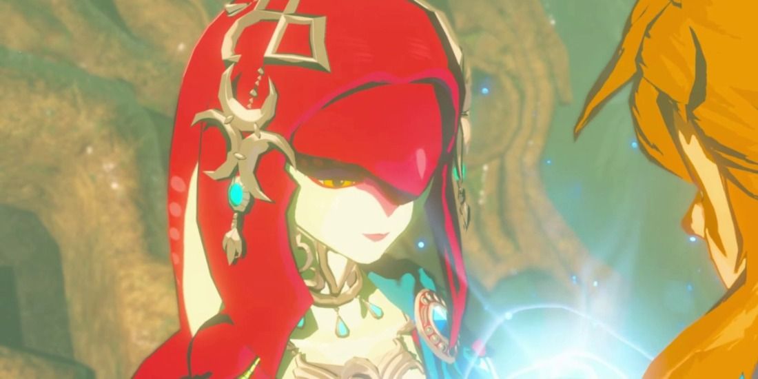 Legend of Zelda Breath of the Wild Mipha Emotional Happy Confession Magic Hand Link