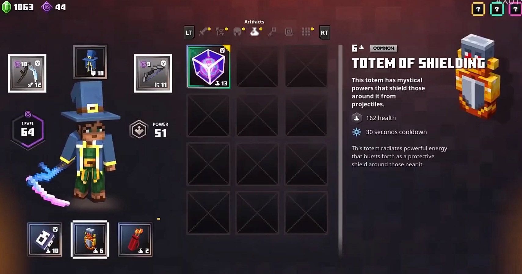 Totem of shielding equipped.