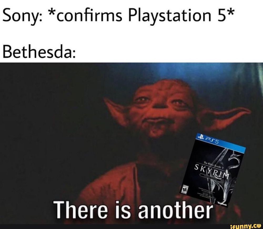 Skyrim PS5 version joke