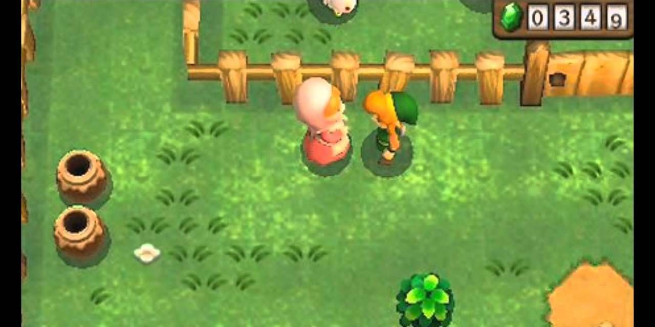 Link with an NPC in A Link Between Worlds