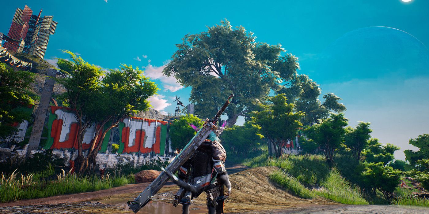 biomutant gameplay racoon holding a sword