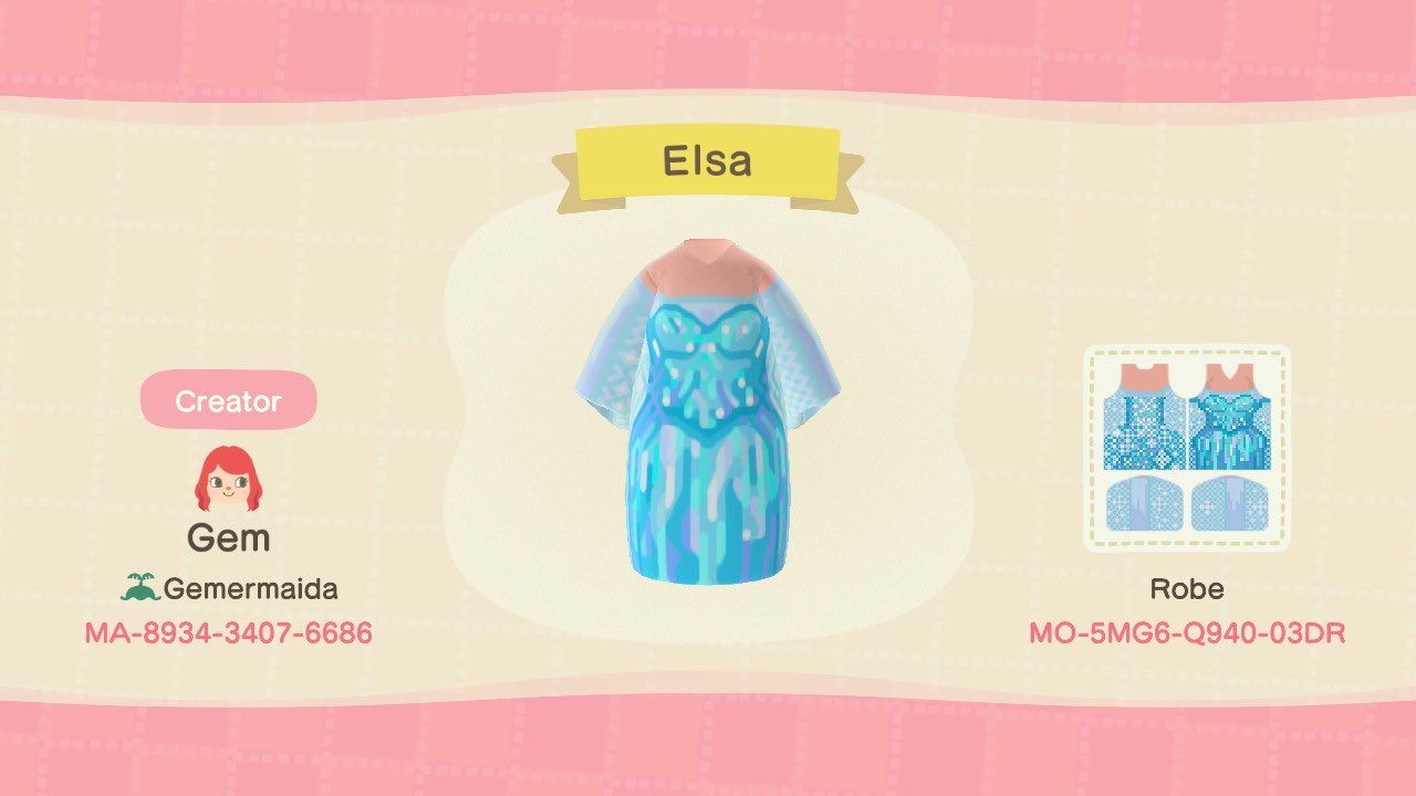 Elsa's famous dress from Frozen