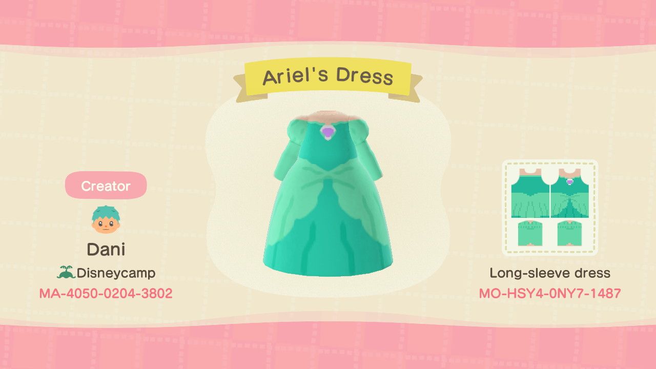 Ariels green dress.