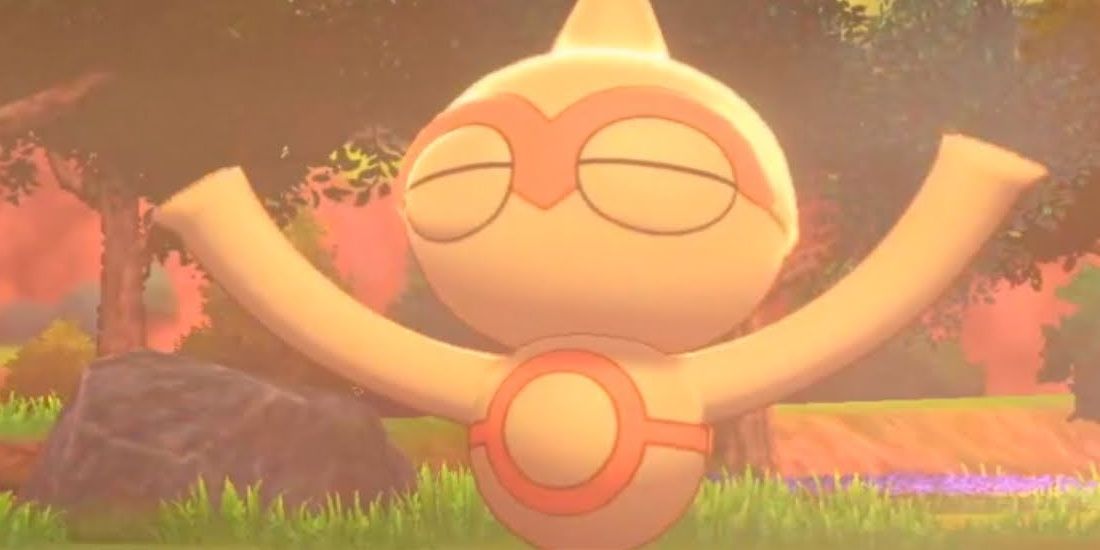 Baltoy lifting its arms in the air in Pokemon Sword and Shield.