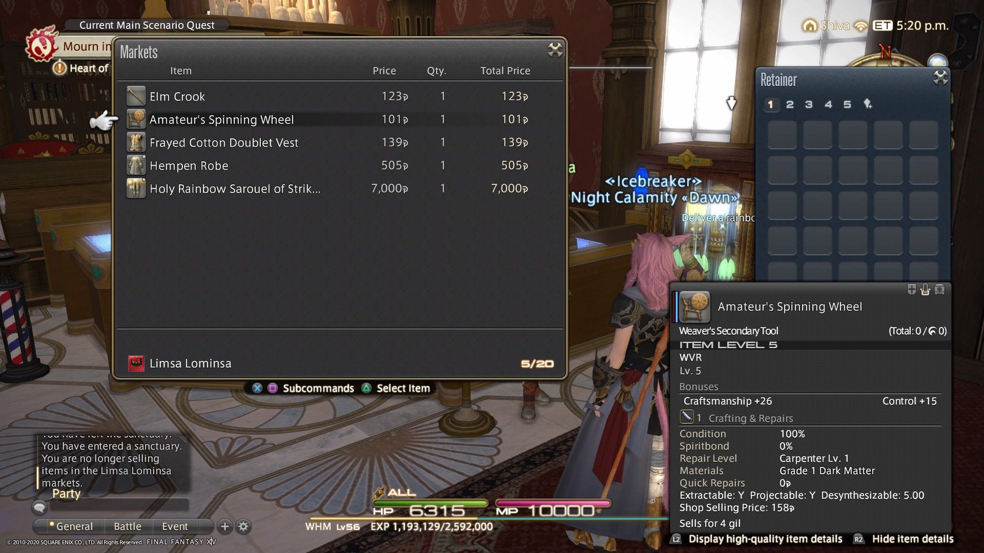 retainer-ffxiv