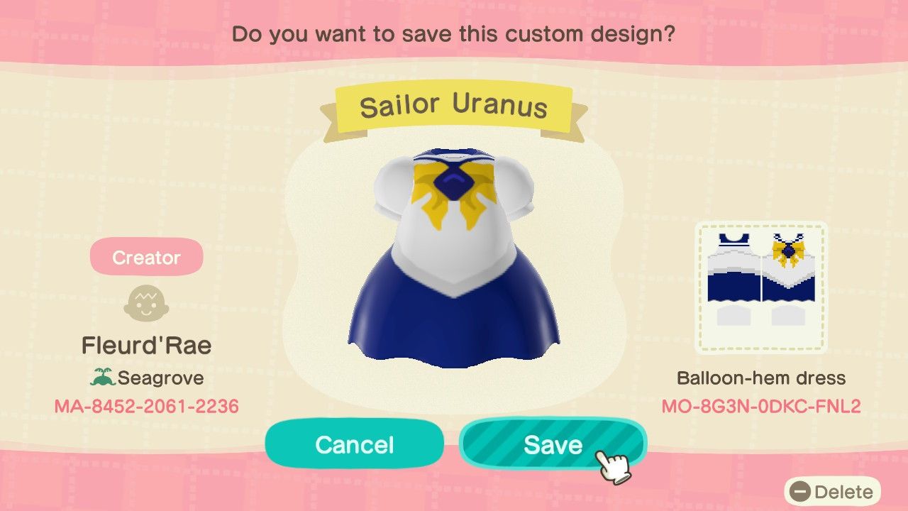 Sailor Uranus's uniform.