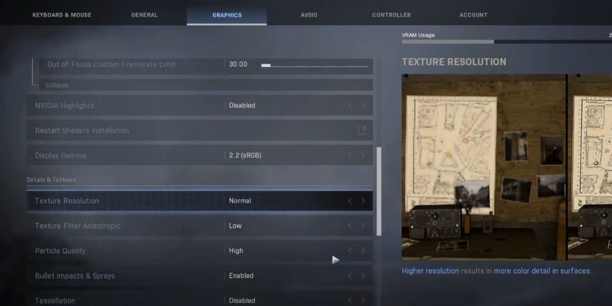 resolution settings in warzone