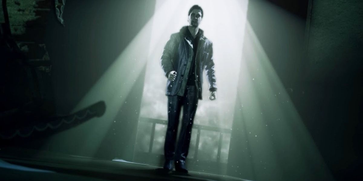 Alan wake art of character in doorway