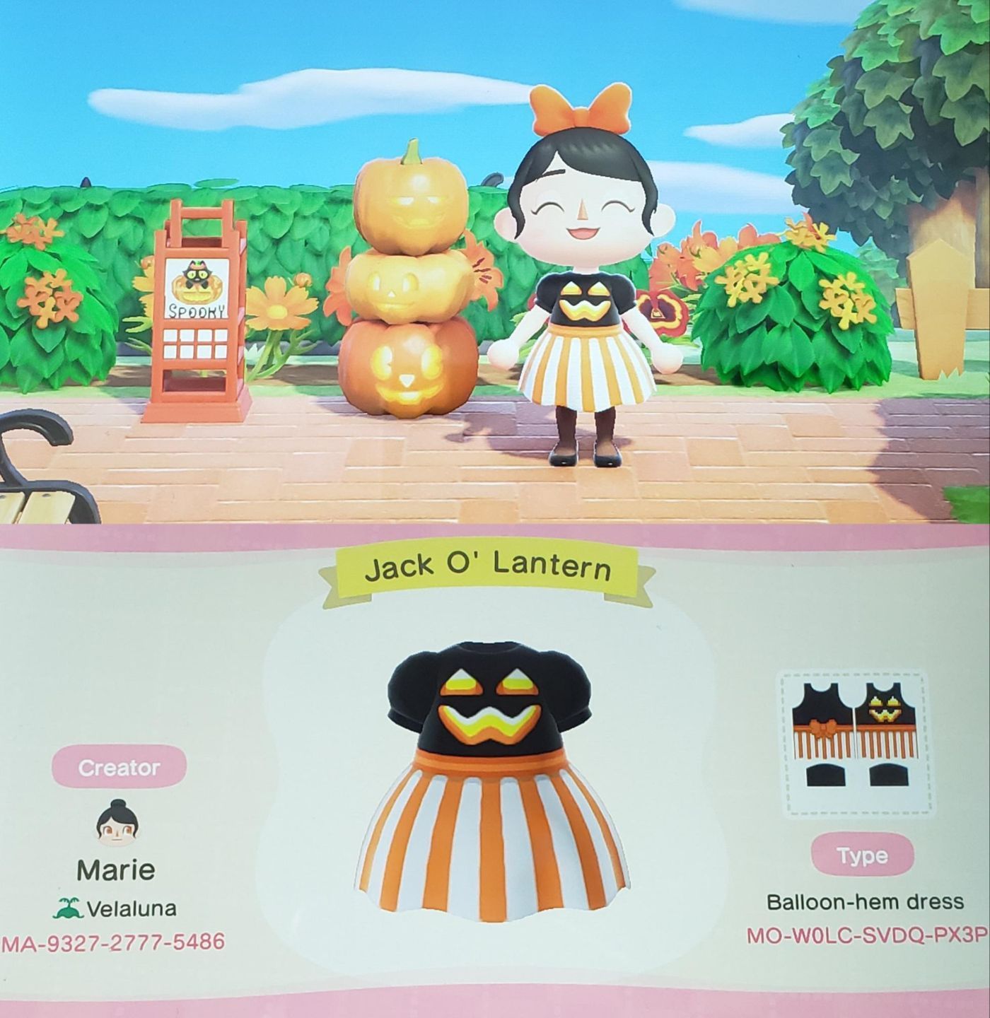 Animal Crossing Pumpkin Dress