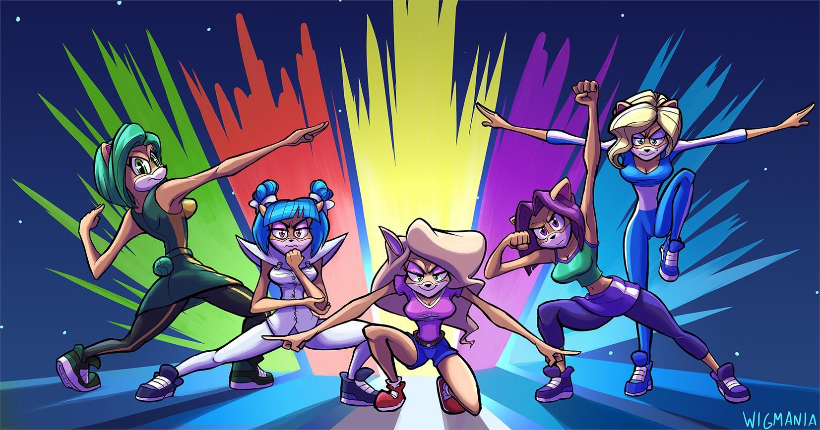 Crash Girls kicking butt