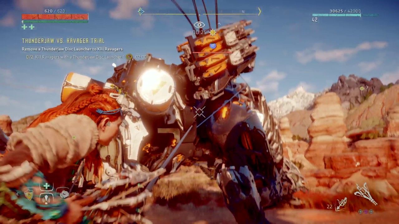 Horizon Zero Dawn (Thunderjaw Vs. Ravager Trial)