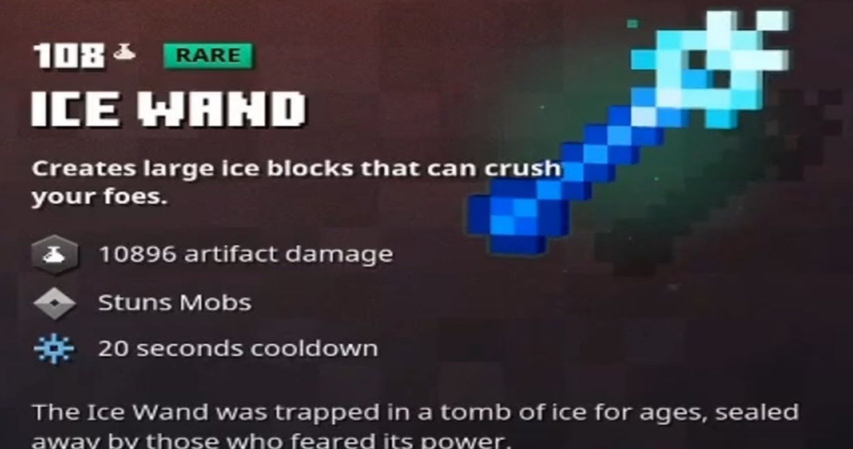 ice wand stats screen