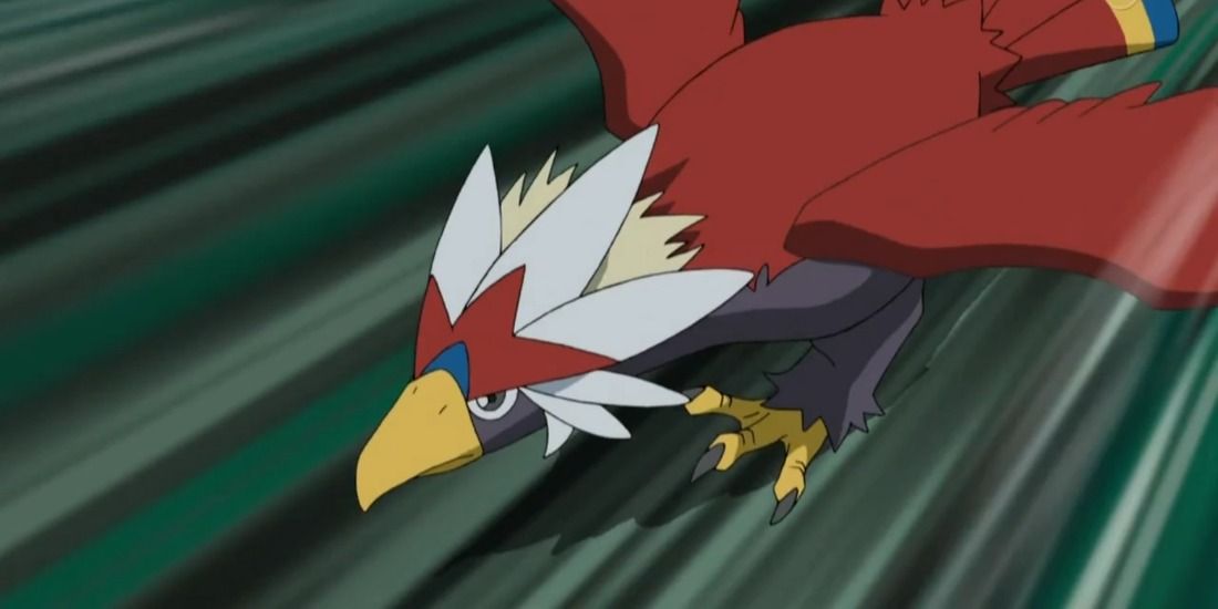 Pokemon Anime Braviary Tailwind Fast Flying Speed Lines Green