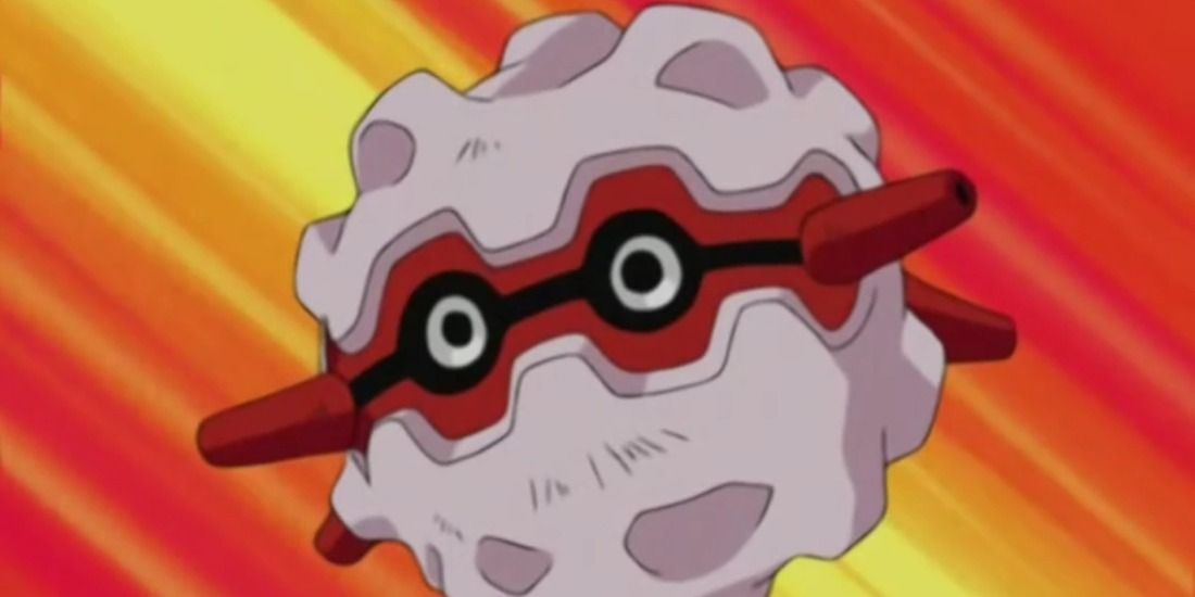 Foretress moving at high velocity in the Pokemon anime