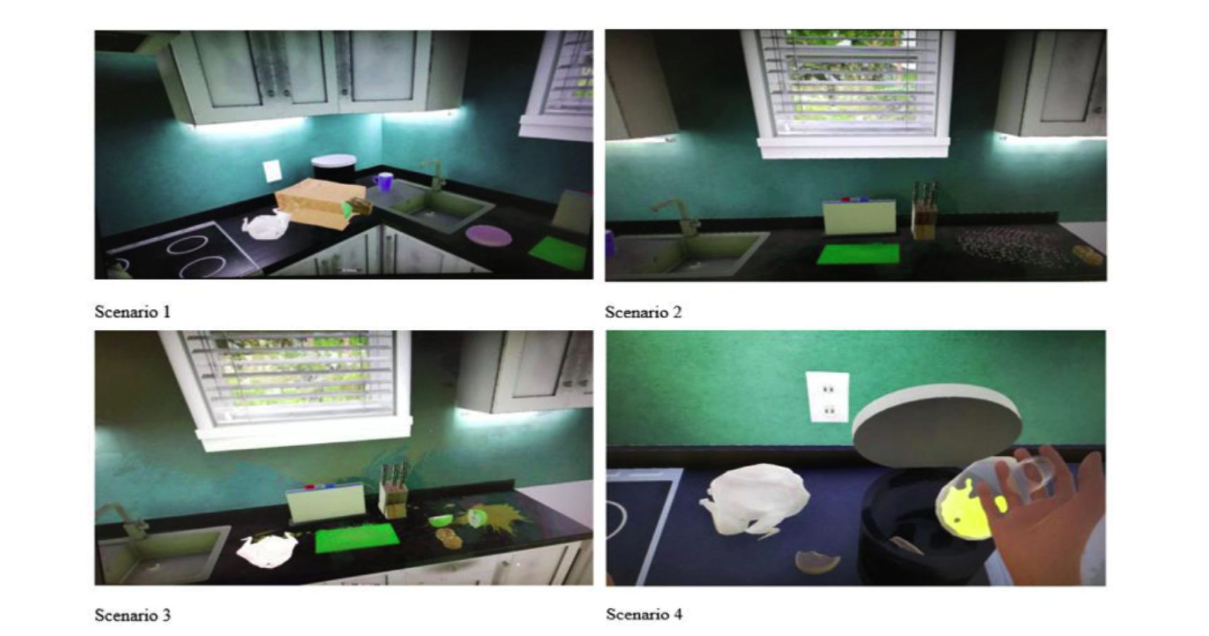 VR kitchen experiment
