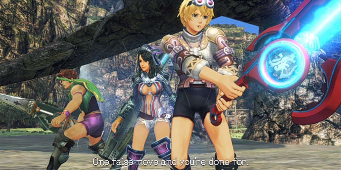 Xenoblade Chronicles shulk and party ready for combat