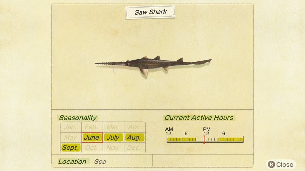 Saw shark from Animal Crossing.