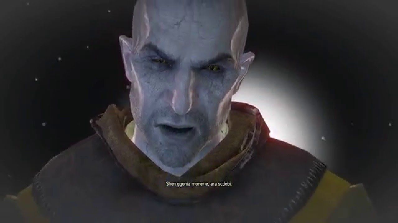 Gaunter O'Dimm Talking With Expression To Geralt Of Rivia In Tavern