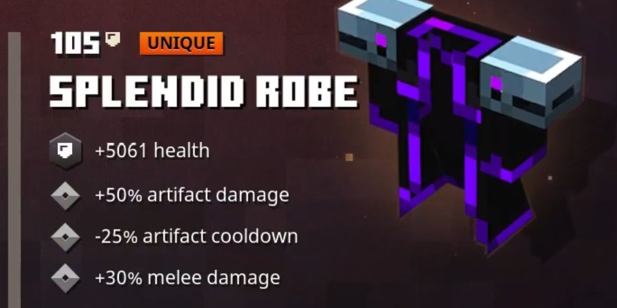 splendid robe stats, minecraft dungeons