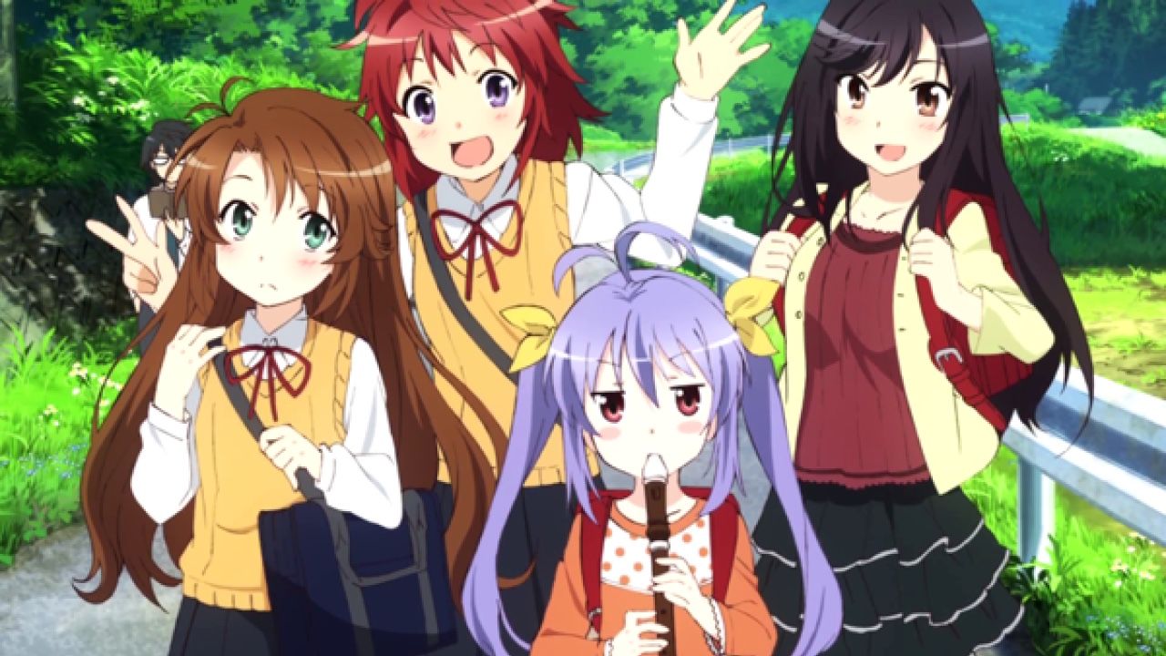 The four girls from the anime Non Non Biyori.