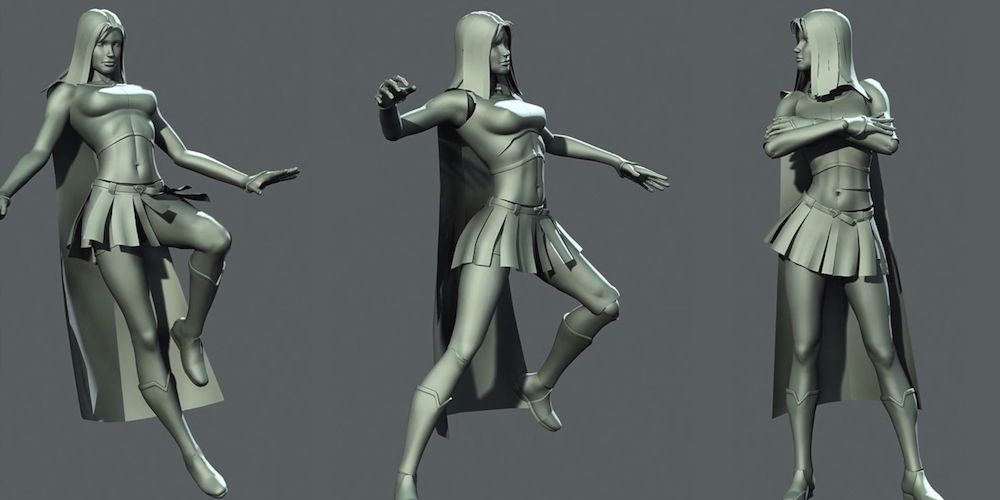 superman video game supergirl model copy