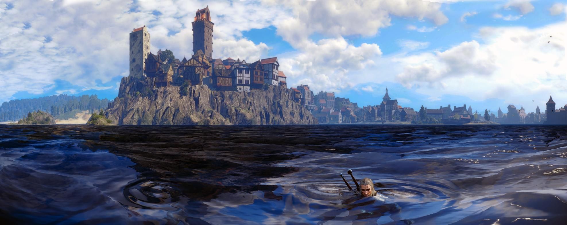 Geralt Swimming
