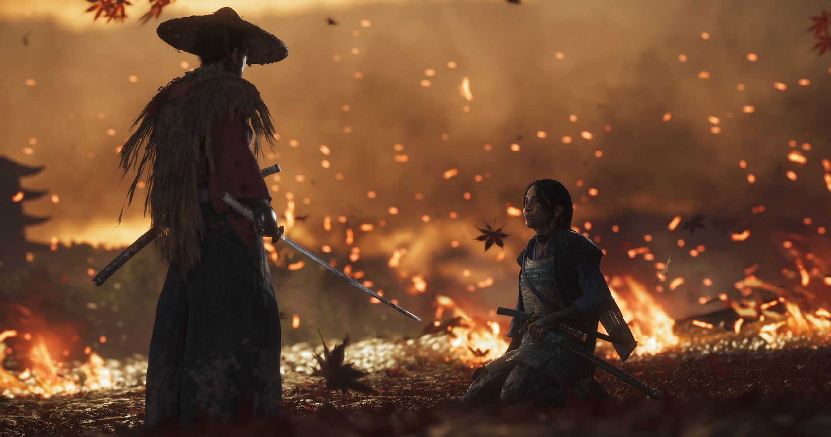 Ghost of Tsushima Fire Jin and Female Samurai