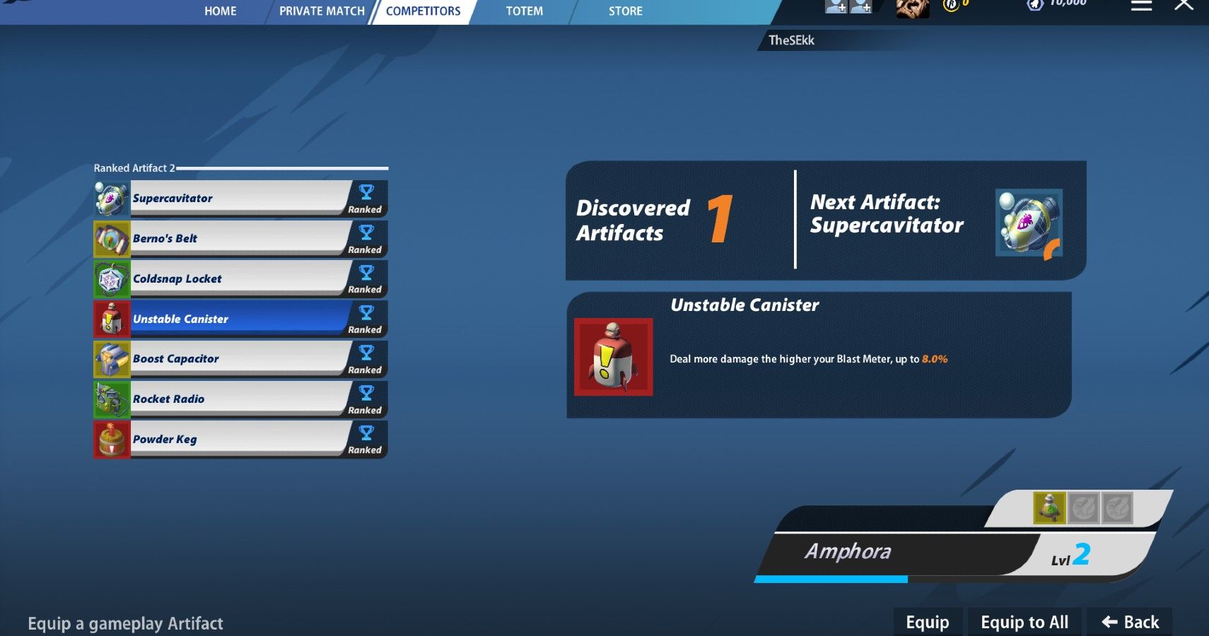 Rocket Arena Unstable Canister More Damage Per Blast Meter