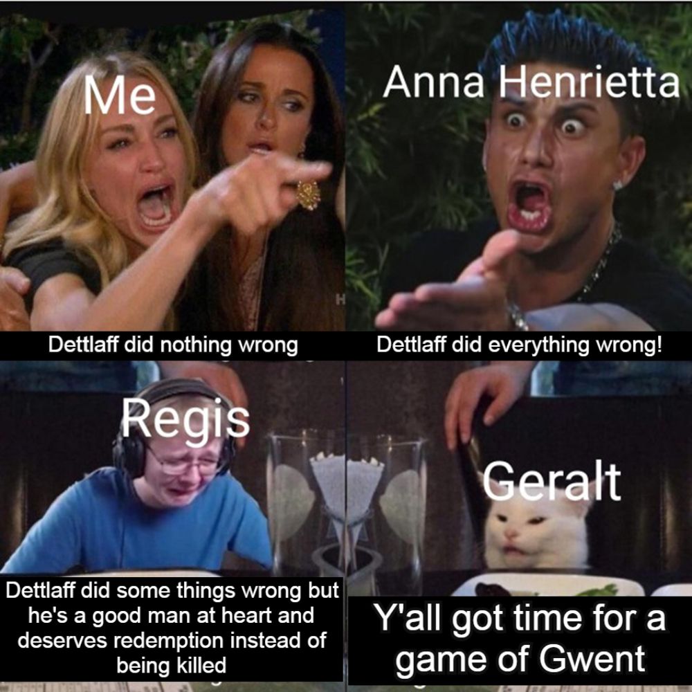 Witcher 3 Blood and Wine Different Reactions To Dettlaff Meme