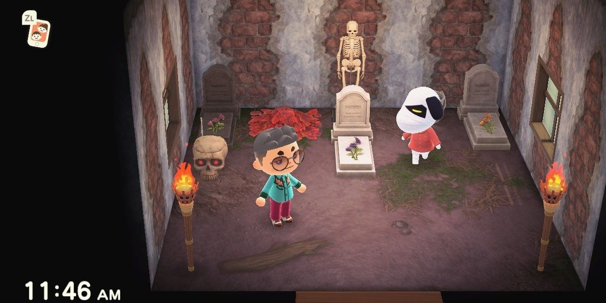 acnh lucky villager house western style stone