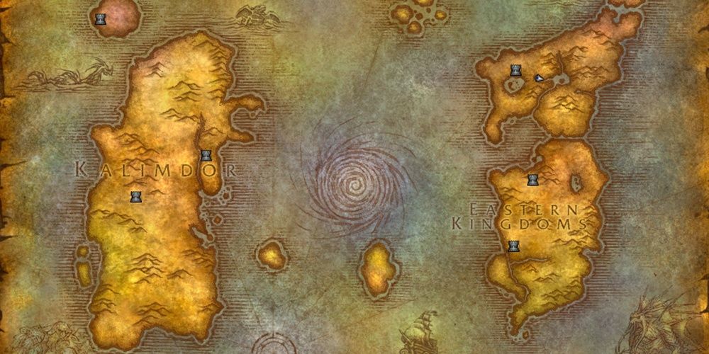 Kalimdor and Eastern Kingdoms of World of Warcraft
