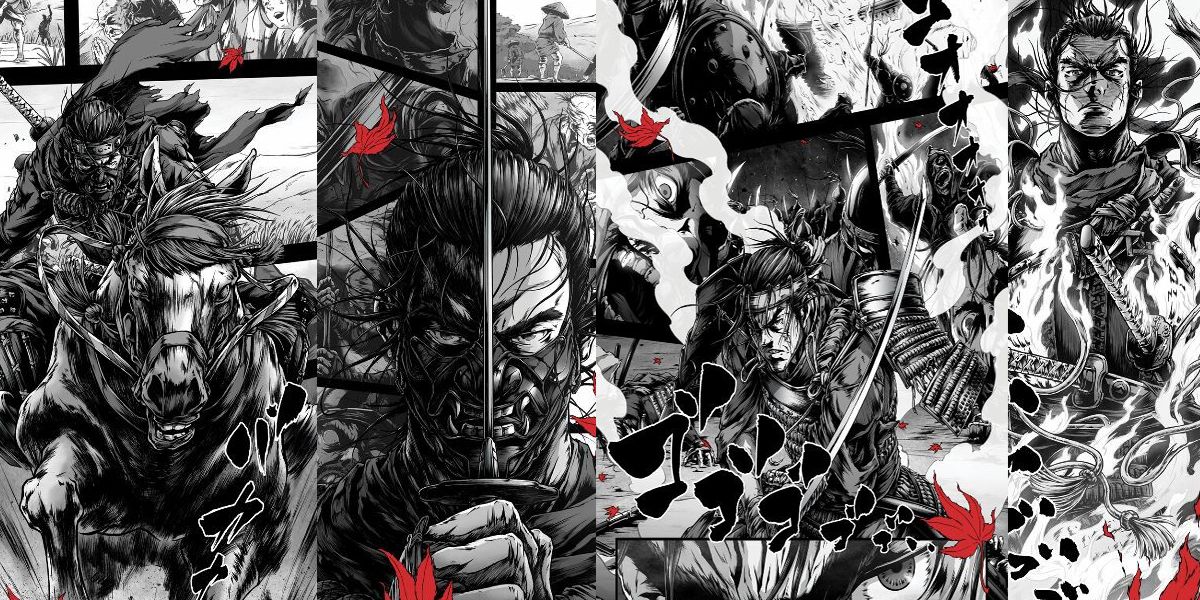 Artwork from the Ghost of tsushima manga