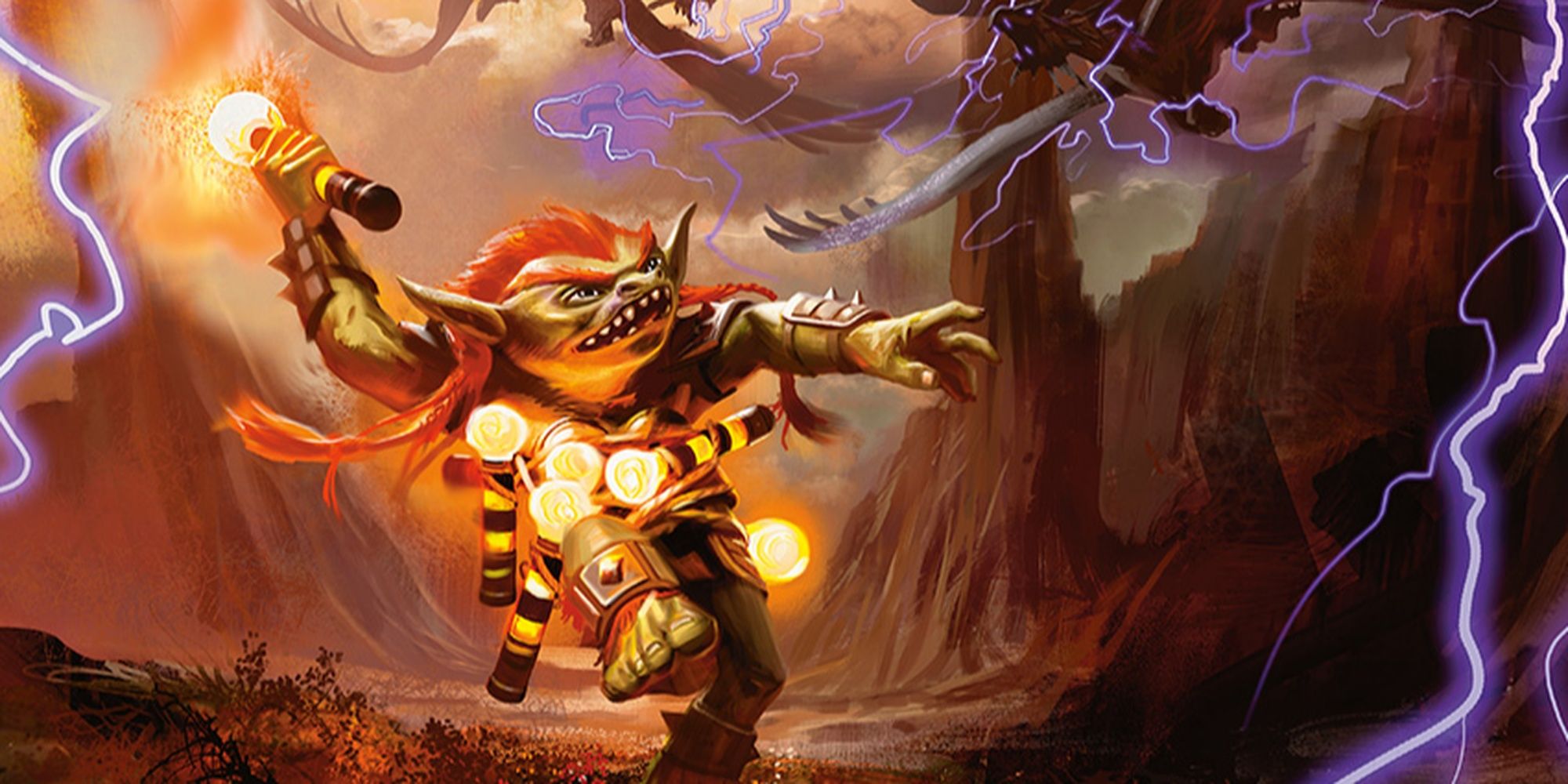 goblin running around with lightning