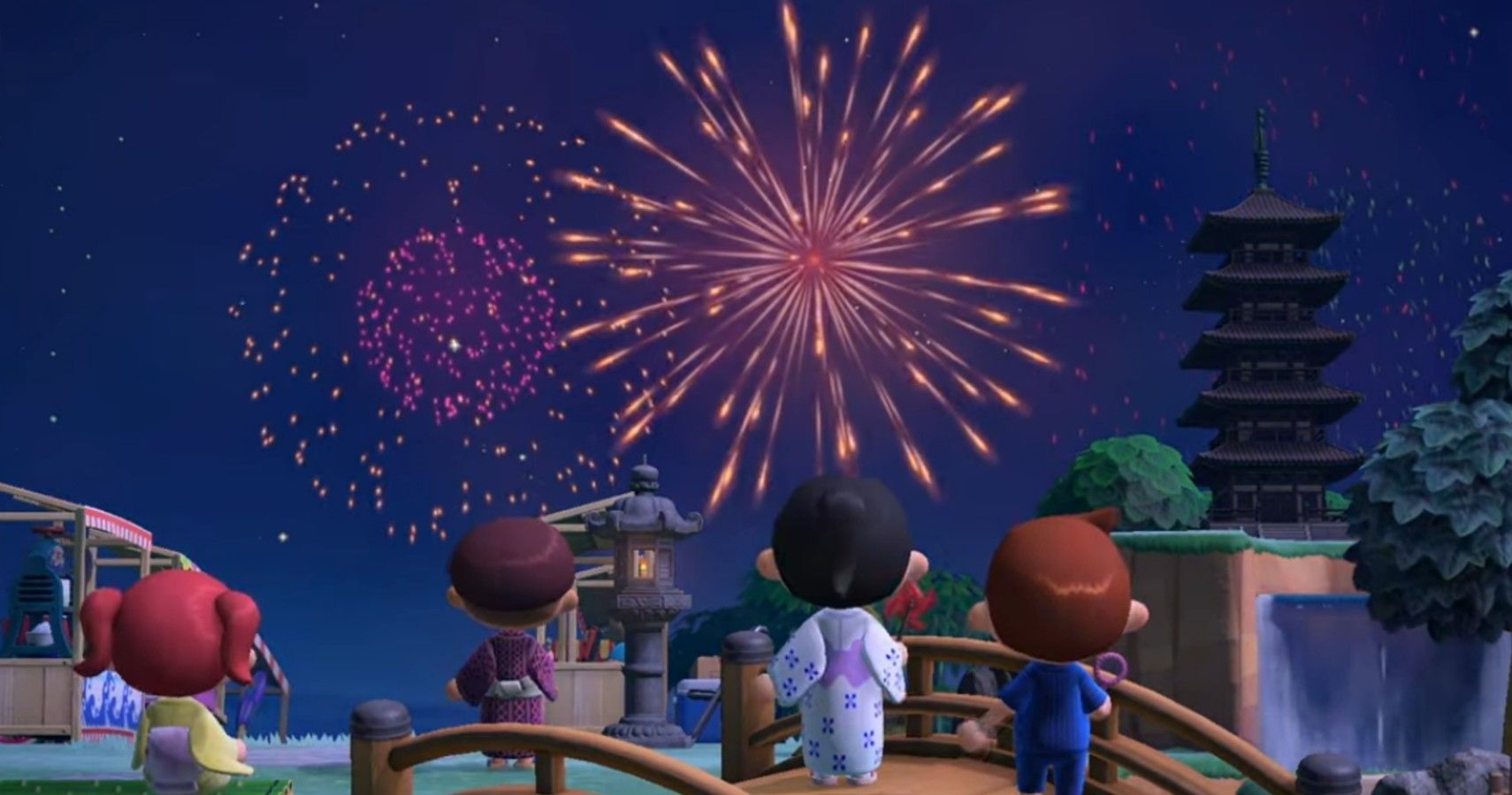 New artwork from Nintendo commemorates fireworks shows in Animal Crossing