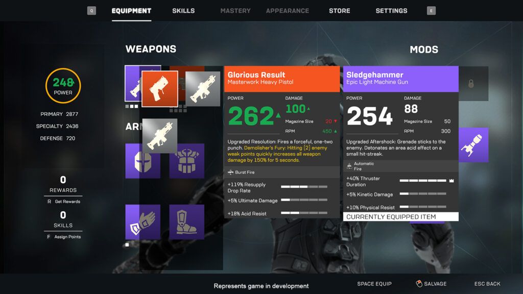 Anthem gear card