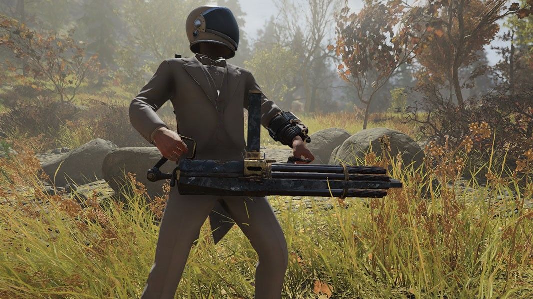 Fallout 76 Gatling Gun Space Helmet