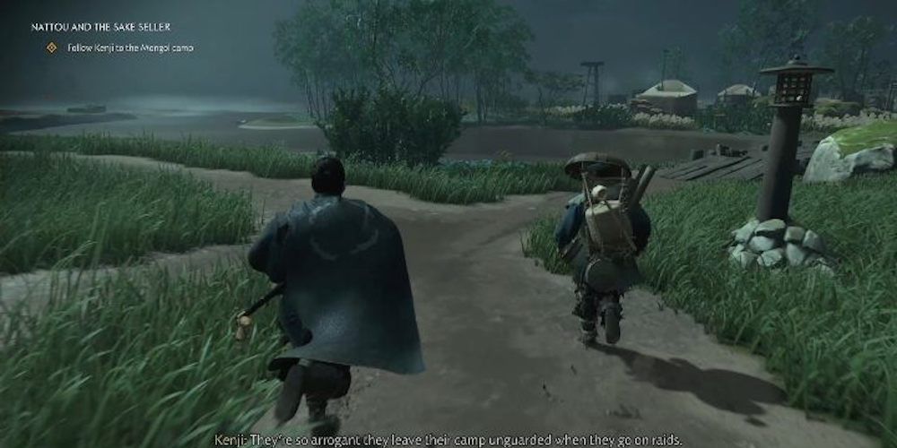 Kenji and Jin running