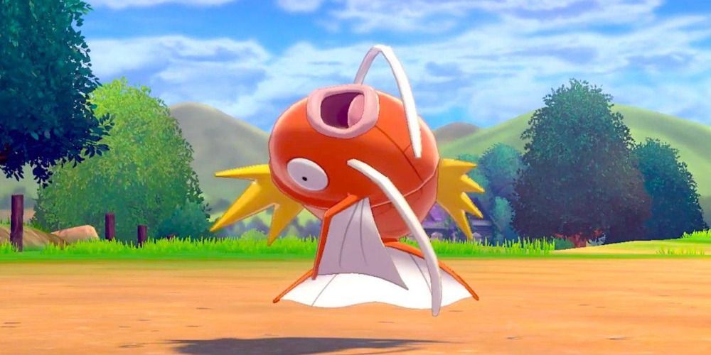 Magikarp flailing in Pokemon Sword Shield