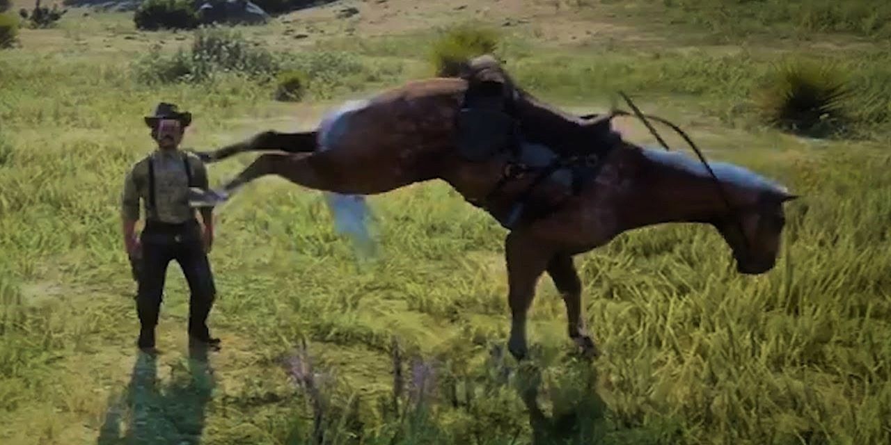 Red Dead Redemption 2 Horse Kicking NPC