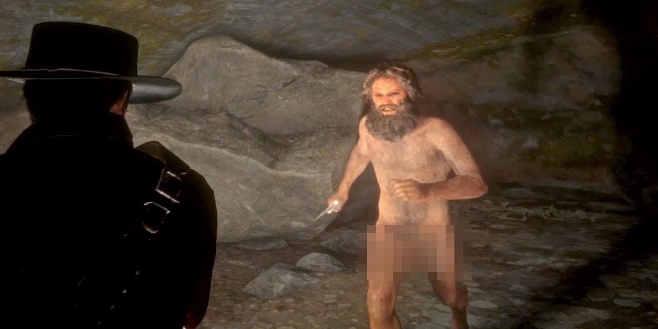Red Dead Redemption 2 Wolf Man In Cave
