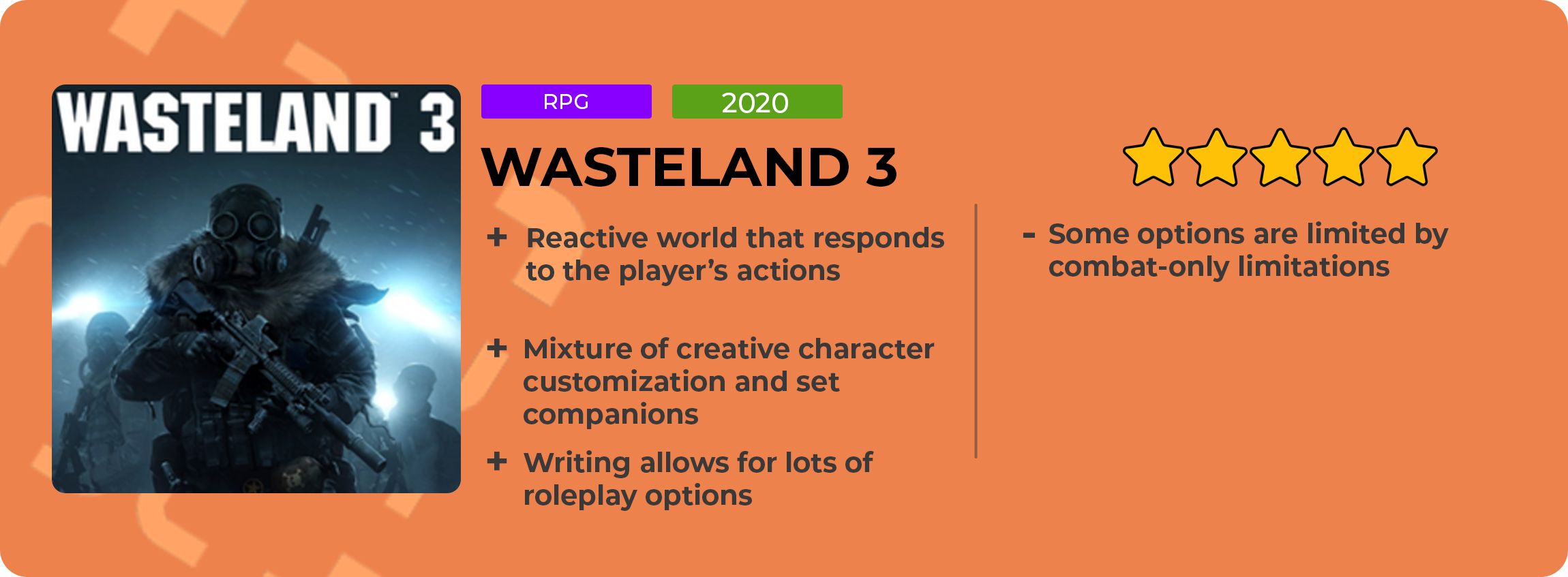 Wasteland 3 Rating